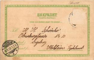 1903 Karlskrona, Axel Eliassons Konstförlag Art Nouveau litho coat of arms (Rb)