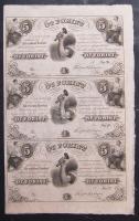 Emigrációs "Kossuth-bankók" 18.. 1Ft A,B,C,D + 5Ft D,E,F mindkettő összefüggő 4-es és 3-as...