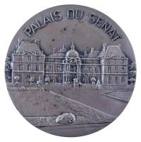 Franciaország DN "Palais du Senat" ezüstözött bronz emlékérem, dísztokban (50mm) T:AU
Fra...