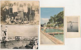 FÜRDŐK - 18 db RÉGI és MODERN fotó és fotólap / SPA, BEACH - 18 pre-1945 and modern photos