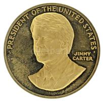 Amerikai Egyesült Államok DN "President of the United States - Jimmy Carter" aranyozott fém emlékérem (34mm) T:UNC (eredetileg PP) USA ND "President of the United States - Jimmy Carter" gold plated commemorative medallion (34mm) C:UNC (originally PP)