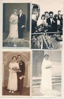 ESKÜVŐK - 21 db RÉGI és MODERN fotó és fotólap / WEDDINGS - 21 pre-1945 and modern photos