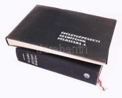 2 db épületgépészeti könyv: Az épületgépészet kézikönyve. Főszerk.: Menyhárt József. Bp., 1977, Műszaki Könyvkiadó. Kiadói egészvászon-kötés, kissé sérült, a könyvtesttől részben elváló borítóval, egy-két kijáró lappal. + Épületgépészeti számítások példatára. I. köt. Szerk.: Völgyes István. Bp., 1970, Műszaki Könyvkiadó. Kiadói egészvászon-kötés, részben fakó borítóval, néhány kissé gyűrött lappal. Megjelent 3500 példányban.