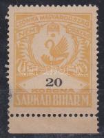 Sarkad városi okmánybélyeg 20K ívszéli