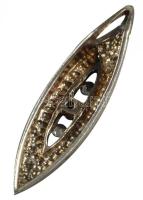 Ezüst (Ag) medál, kő berakással, 1999 utáni fémjel, 925 ezrelékes ezüst, h: 3cm, bruttó 2,04g