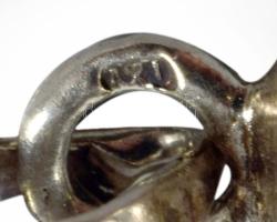 Ezüst (Ag) medál, jelzett, nettó 1,78g