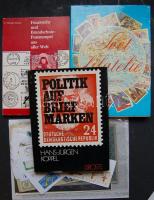 Zsákbamacska tétel benne bélyegek, szakirodalom, papírpénz stb.