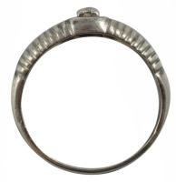 Ezüst (Ag) gyűrű, kő berakással, jelzett, m: 54, bruttó 3g