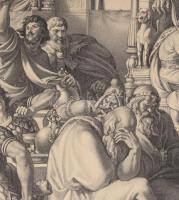 1867 Than Mór (1828-1899): Attila lakomája, kőre rajzolta Marastoni József (1834-1895), az Országos ...