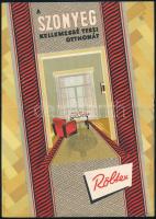 cca 1960-1970 'A szőnyeg kellemessé teszi otthonát', Röltex reklám villamosplakát, Magyar Hirdető, Typopress-ny., papír, jelzett a nyomaton (Horváth), hajtott, a hátoldalán ceruzás rajzzal, 24x17 cm