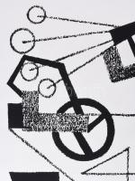 Bortnyik Sándor: Rajz a MA-ból. Szitanyomat. Készítette 1979-ben 130 példányban a Pesti Műhely: Bak ...