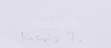 Kocsis Imre (1937-1991): Geometrikus kompozíció (Cím nélkül), 1973. Szitanyomat, papír. Jelzett a há...