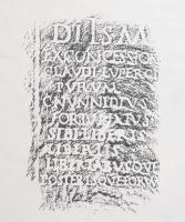 Anne és Patrick Poirier (1942-): Cím nélkül. Nyomat, papír, jelzett, számozott: 46/160. 11,5x7,5 cm