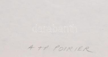 Anne és Patrick Poirier (1942-): Cím nélkül. Nyomat, papír, jelzett, számozott: 46/160. 11,5x7,5 cm