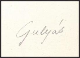 Gulyás Gyula (1944-2008): Geometrikus kompozíció (cím nélkül), 1982. Szitanyomat, papír, jelzés nélk...