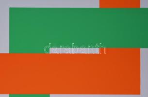 Gáyor Tibor (1929-2023): Geometrikus kompozíció (cím nélkül), 1973. Szitanyomat, papír. Jelzett. Az ...