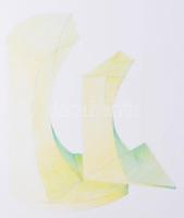 Laura di Tullio (-): Geometrikus formák. Ceruza, papír, jelzett. 33x48 cm