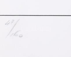 Nicola Carrino (1932-2018): Geometrikus kompozíció. Szitanyomat, papír, jelzett, számozott: 47/160. ...