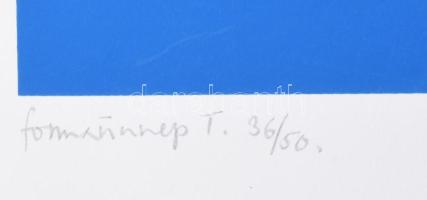 Fajó János (1937-2018): Formaünnep, 1971-1989. Szitanyomat, papír, jelzett, művészpéldány 36/50 szám...