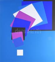 Fajó János (1937-2018): Hulló négyzetek, 1967-1989. Szitanyomat, papír, jelzett, művészpéldány A/E-1...