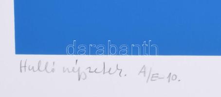 Fajó János (1937-2018): Hulló négyzetek, 1967-1989. Szitanyomat, papír, jelzett, művészpéldány A/E-1...