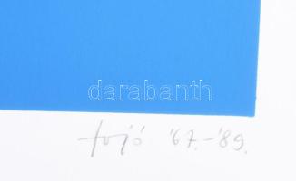 Fajó János (1937-2018): Hulló négyzetek, 1967-1989. Szitanyomat, papír, jelzett, művészpéldány A/E-1...