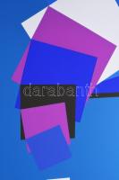 Fajó János (1937-2018): Hulló négyzetek, 1967-1989. Szitanyomat, papír, jelzett, művészpéldány A/E-1...