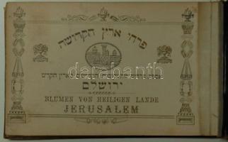 cca 1900 A Szentföld virágai dekoratív füzet szárított virágokkal / Flowers of the Holy-Land booklet...
