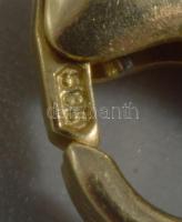 Tenyésztett édesvízi gyöngysor, arany 14k arany (Au) kapoccsal, jelzett, h: 58 cm