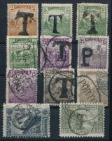 1918 11 db Kisegítő portó bélyeg