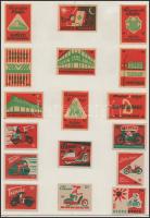 Magyar és külföldi gyufacímkék az 1960-as, 1970-es évekből 11 db albumlapon, iratrendező mappában