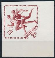 1964 Évfordulók - Események 2Ft Magyar-svéd atlétikai verseny vágott ívsarki bélyeg