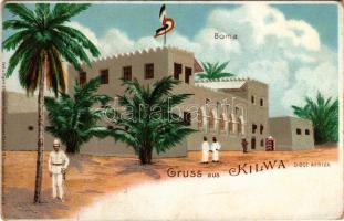 Kilwa Kisiwani, Deutsch-Ost-Afrika, Boma / German East Africa, colonial postcard. Deutschen Kolonial...