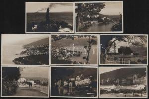 cca 1930 Abbáziai látképek, 8 db fotó, 5,5×8,5 cm