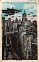 1930 New York, Future New York "The City of Skyscrapers" - in the future montage / a jövőb...