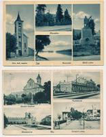 2 db RÉGI magyar város mozaiklap: Vác és Tát / 2 pre-1945 Hungarian multi-view town postcards