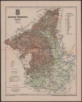 1893 Bp., Borsod vármegye térképe, 1:385 000, tervezte: Gönczy Pál, kiadja: Posner Károly Lajos és F...