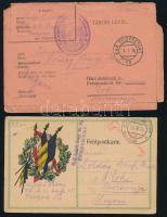 1916 Tábori postai levelezőlapok, 2 db