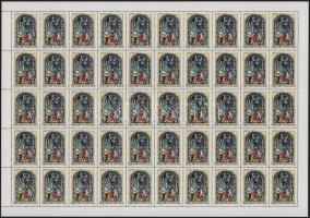 1972 Üvegfestmények 40f és 60f 2-2 db teljes ívben