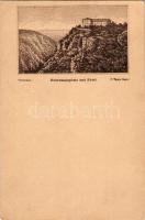 Thale, Harz b. Thale, Hexentanzplatz und Hotel. litho + 5 Pfennig Ga. (EK)