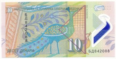 Észak-Macedónia 2018. 10D polimer "842088" T:UNC North Macedonia 2018. 10 Denari polymer "842088" C:UNC