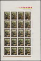 1969 Festmények (VII.) 60f vágott 20-as nyomdai ívben, nyomdai jelzésekkel, gumi nélküli papíron