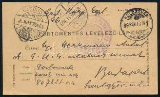 1899 Kolozsvár, Herrmann Antal (1851-1926) néprajzkutató, az Erdélyrészi Kárpát-Egyesület (EKE) alelnöke részére címzett portómentes levelezőlap, amelyben megbízzák Orbán Balázs A Székelyföld leírása c. munkája egy példányának beszerzésével Kun Sándor könyvkereskedőtől