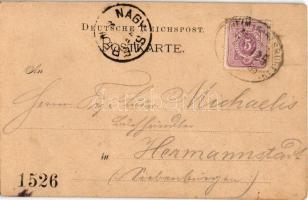 1885 Heidelberg, Der Schlosshof / castle, courtyard - Very early postcard!!! / nagyon korai képeslap...