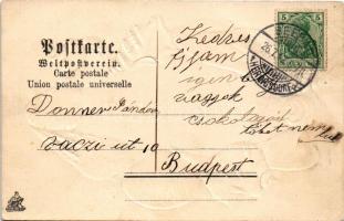 1912 Heringsdorf, Strandpartie u. Casino / beach, casino. Gustav Priewe Art Nouveau, Emb. litho with...