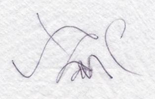 Szász Endre (1926-2003) festőművész aláírása szalvétán