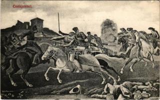 1908 Csatajelenet / battlefield (felületi sérülés / surface damage)