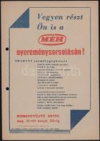 MÉH villamosplakát 3 db, vas, papír és rongygyűjtő hetek, az egyik szakadt, egy másikon két lyukkal,...