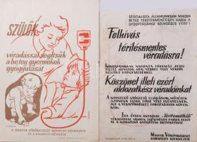cca 1950-1970 Magyar Vöröskereszt 4 db propaganda és reklám plakátja, közte két hajtott, az egyik sz...