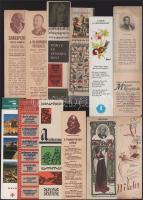 18 db nagyrészt reklámos könyvjelző, változó állapotban, közte sérültek is, különféle méretben.
